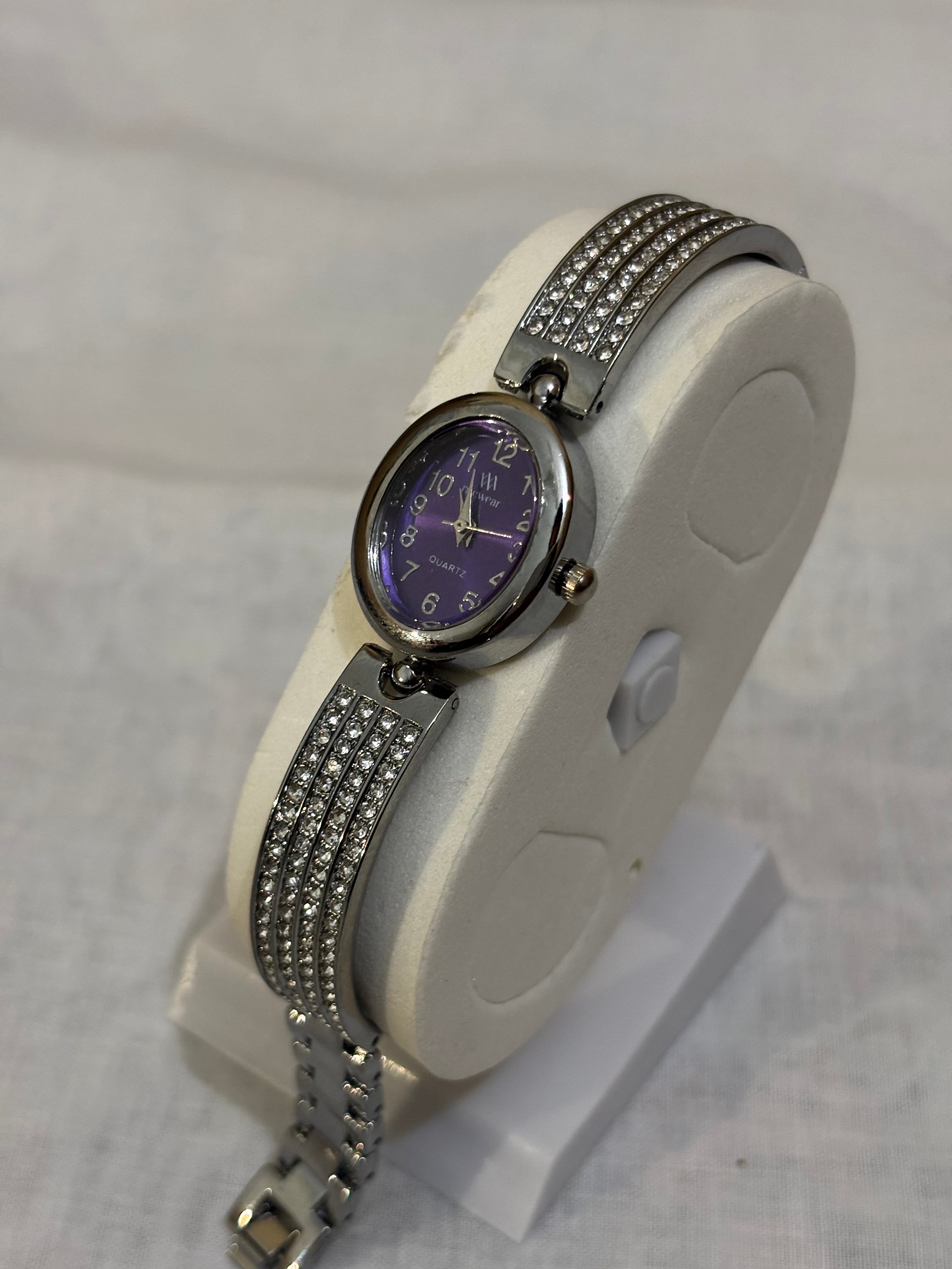 Mewear watch with blue dial