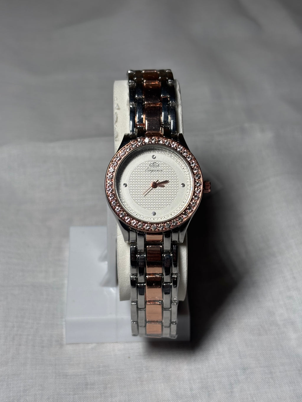 Elegance watch with white dial