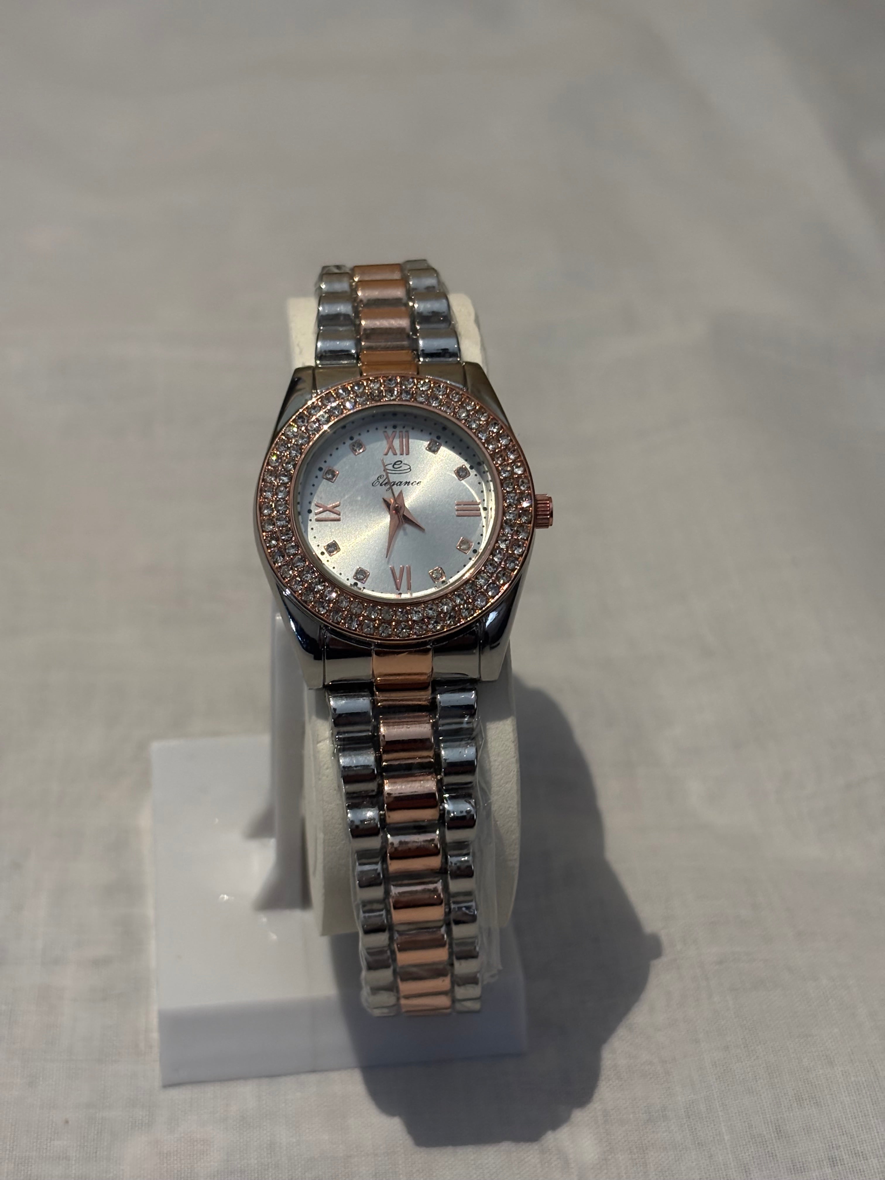 Elegance watch with silver Dial