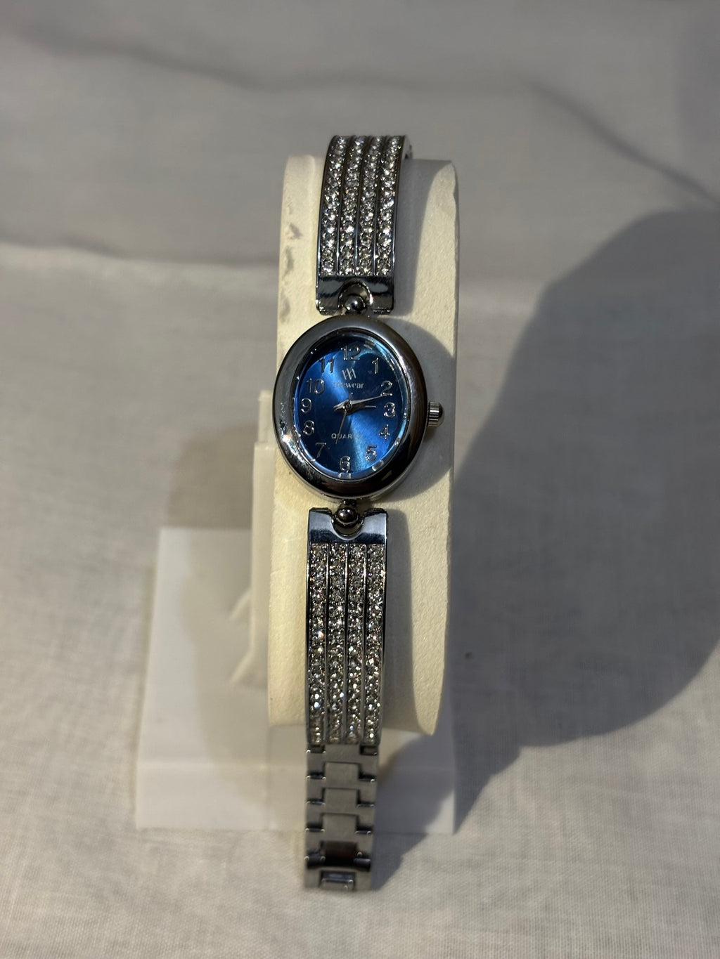 Silver watch with sky dial