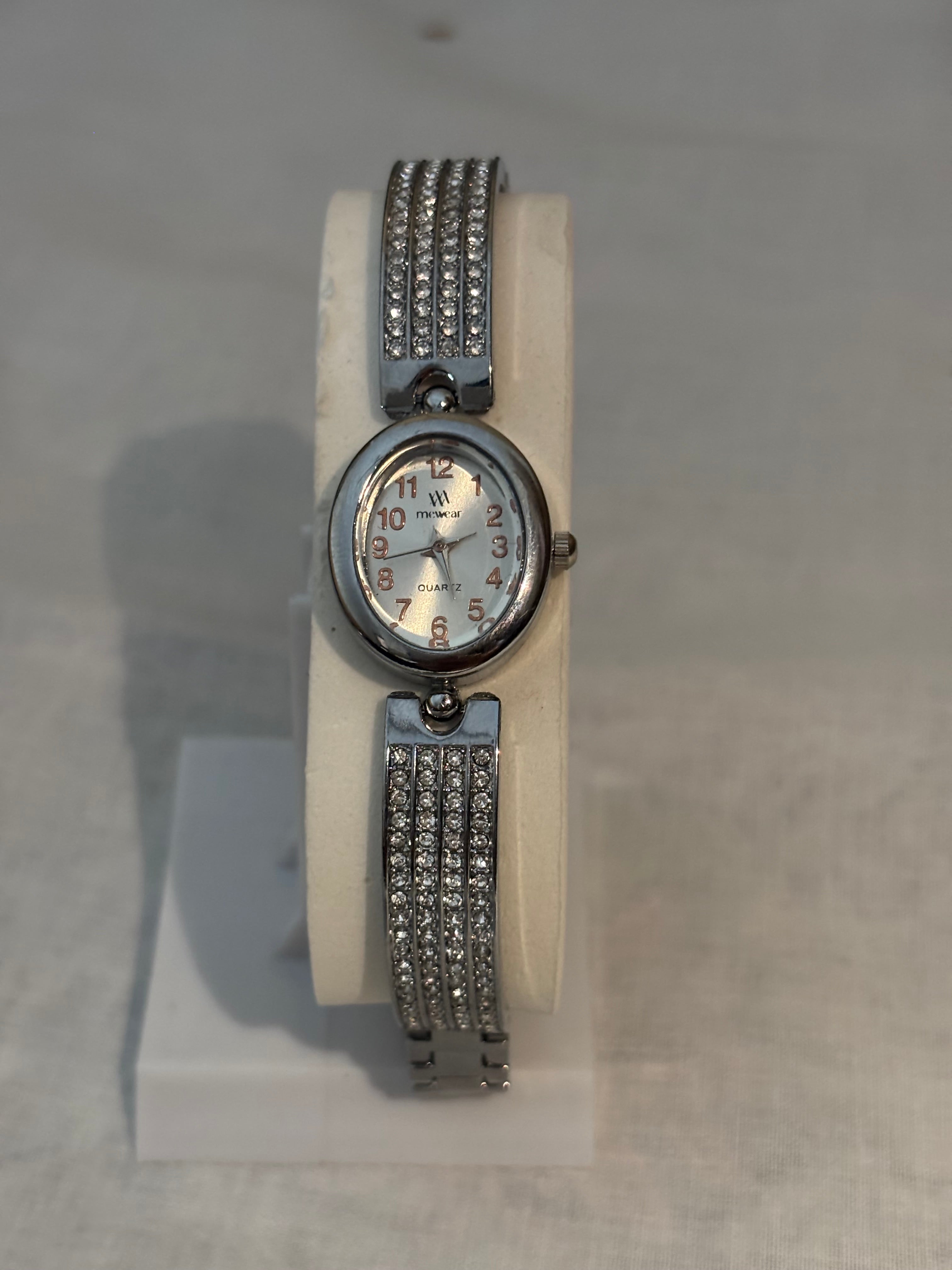 Silver Chain with white dial