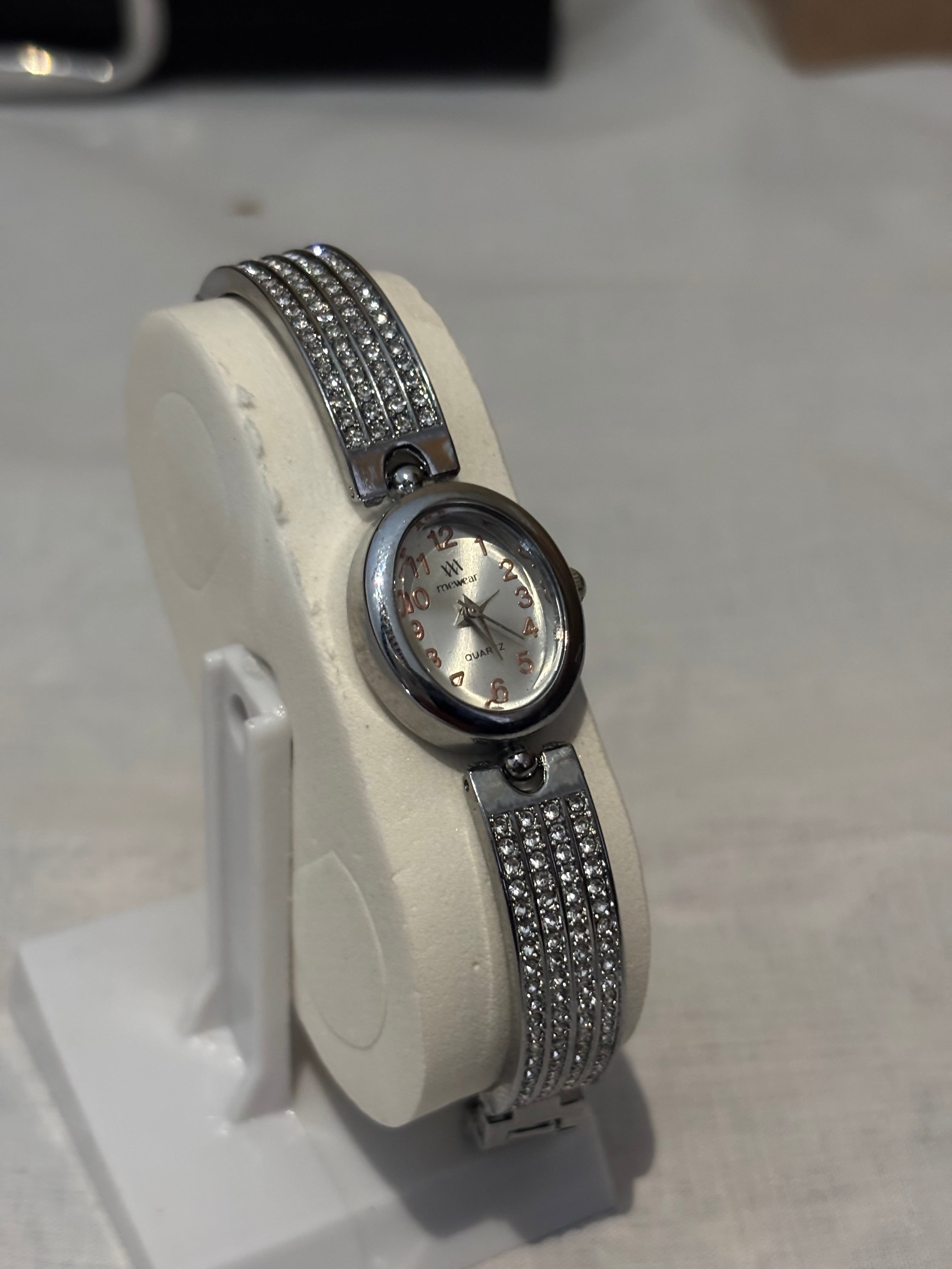 Silver Chain with white dial